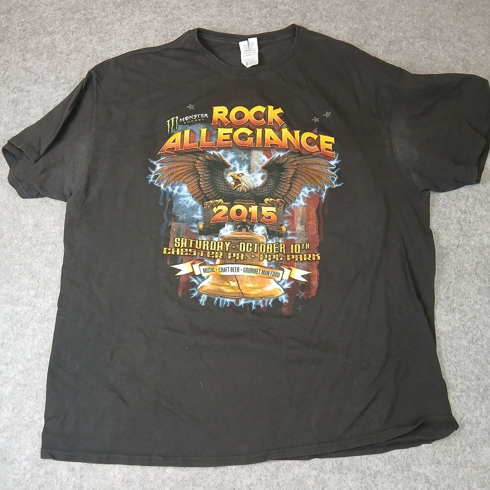 Delta Rock Allegiance Shirt Men 2XL Black 2015 Festival Korn Rob Zombie Graphic